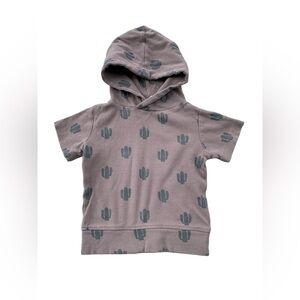 Kate Quinn Size 18-24 Months Cactus Print Short Sleeve Hoodie Hooded Shirt